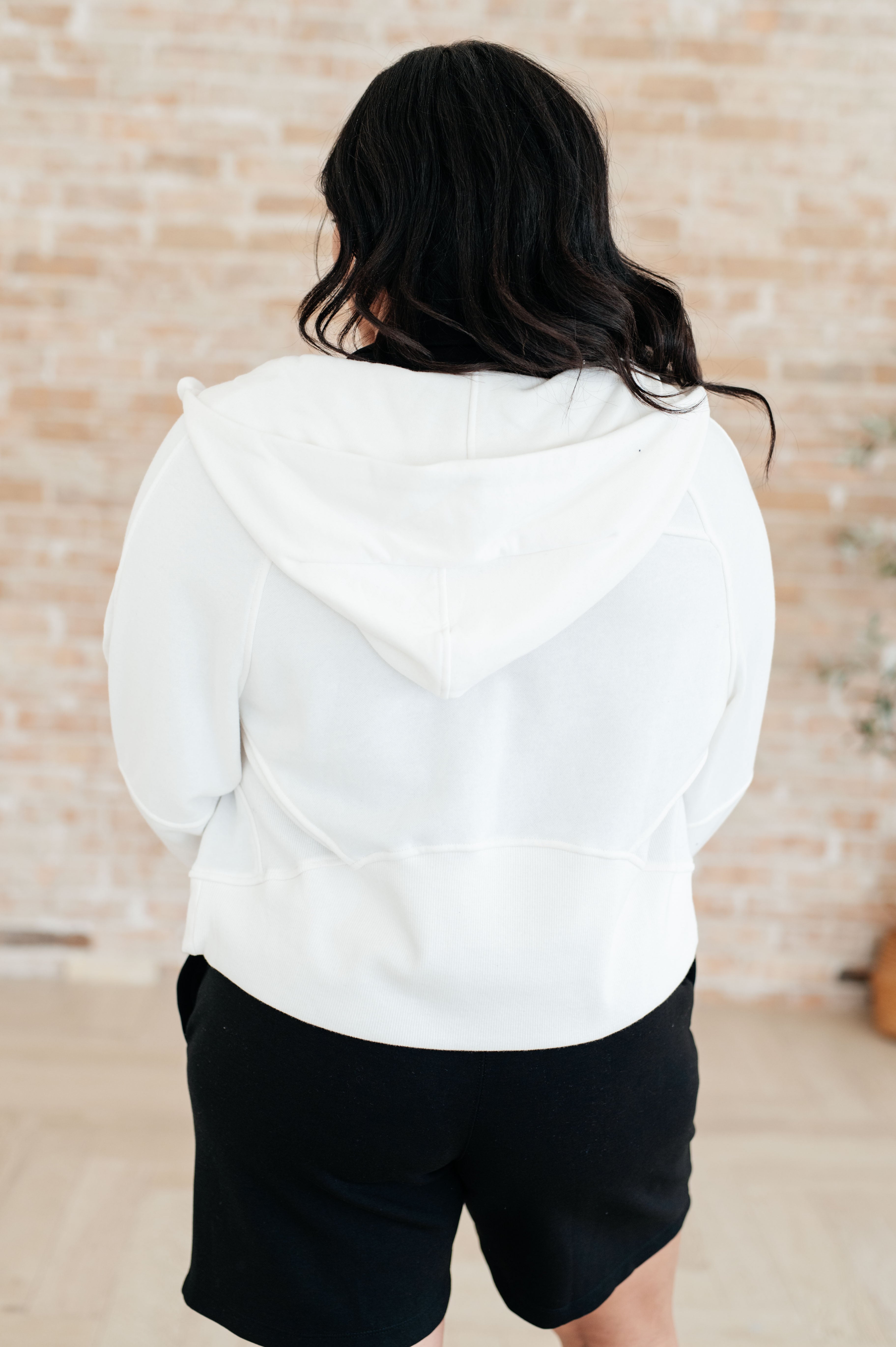Sun or Shade Zip Up Jacket in Off White Athleisure Ave Shops   