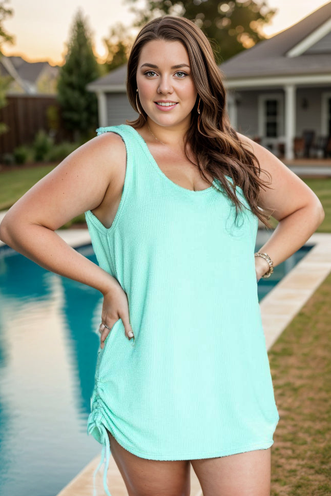 Take it Slow - Neon Mint Coverup  Boutique Simplified   