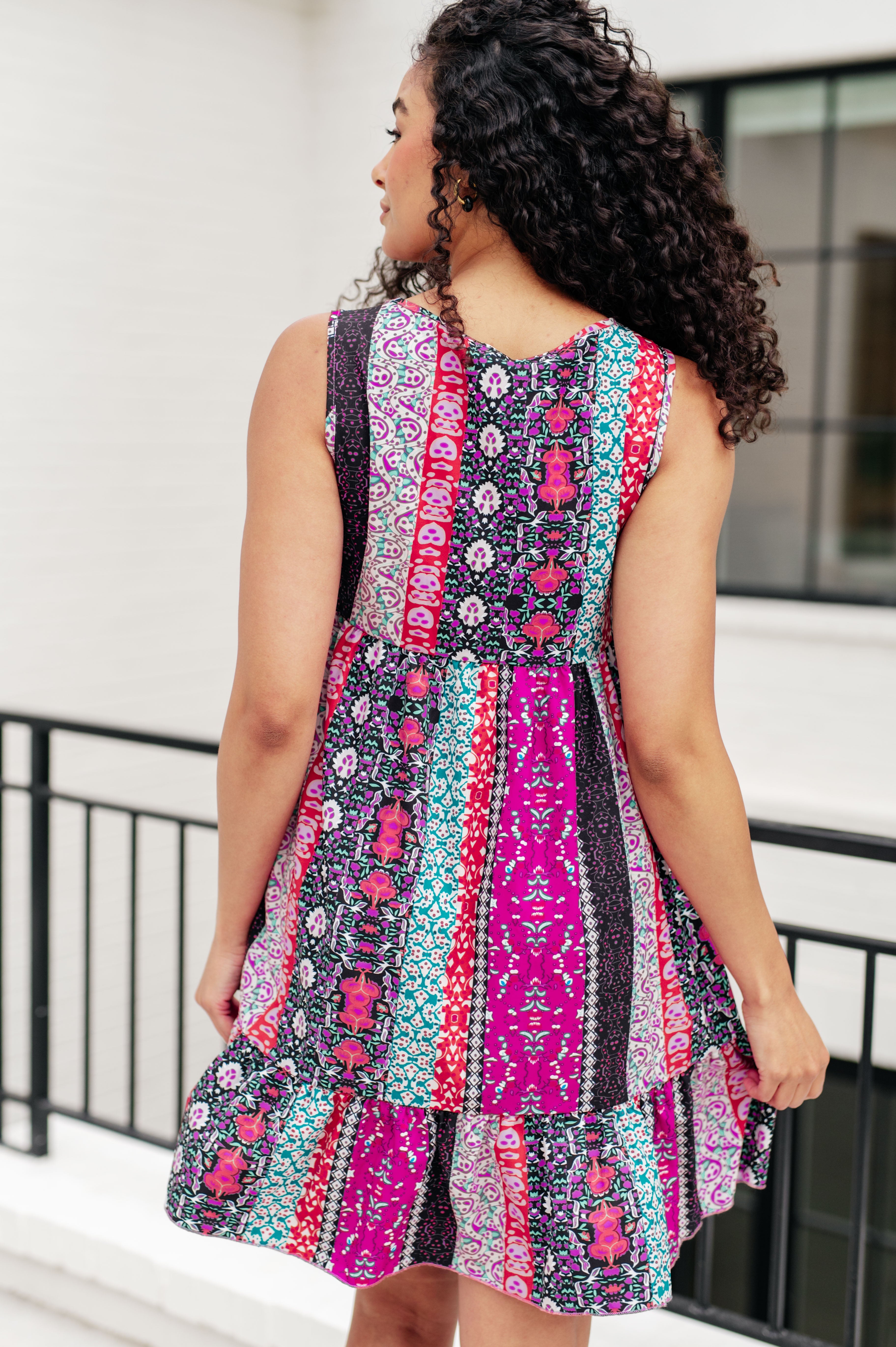 That's So Boho Mixed Print Sleeveless Dress Dresses Ave Shops   