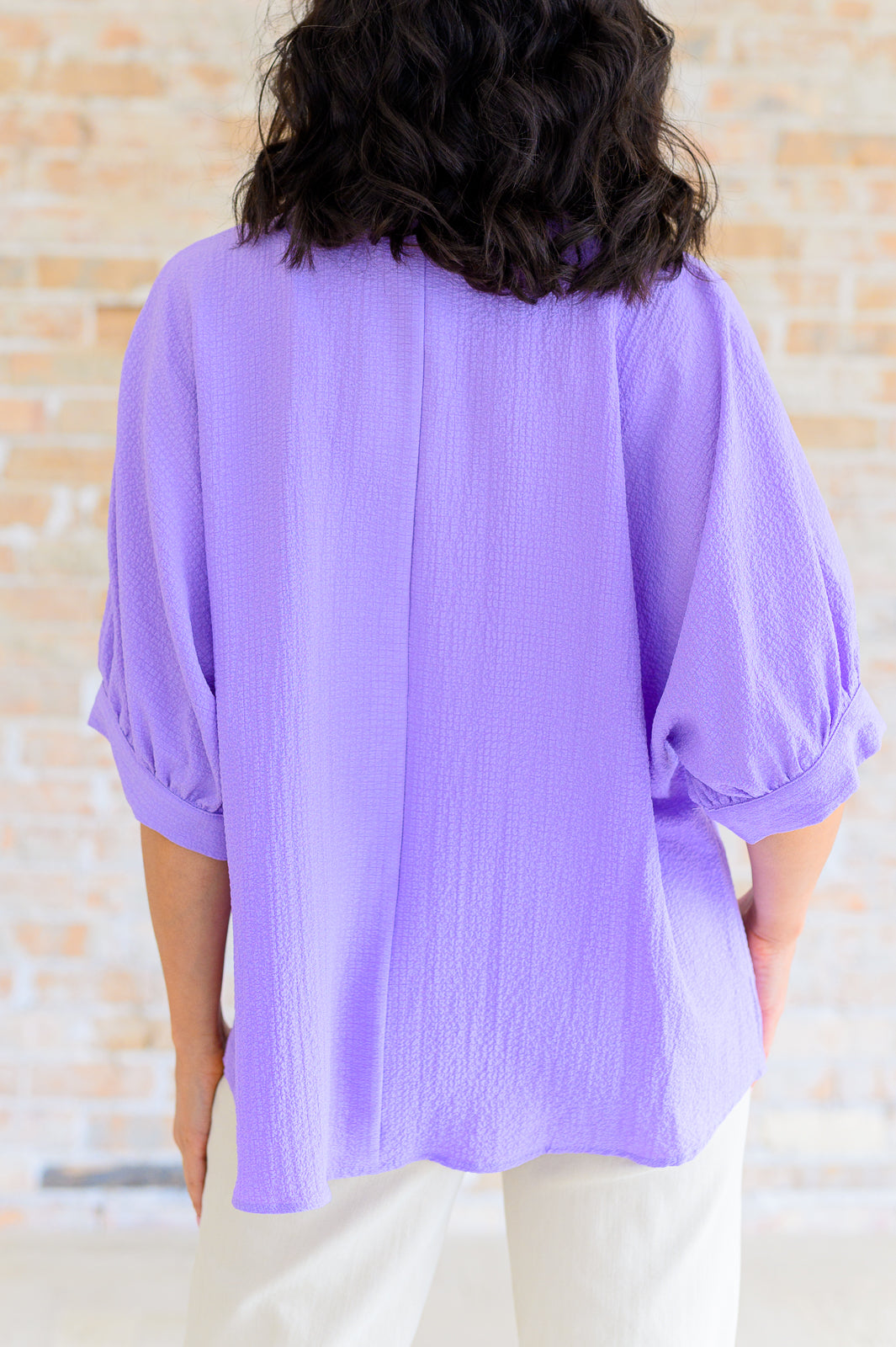 Up For Anything V-Neck Blouse in Lavender Tops Ave Shops   