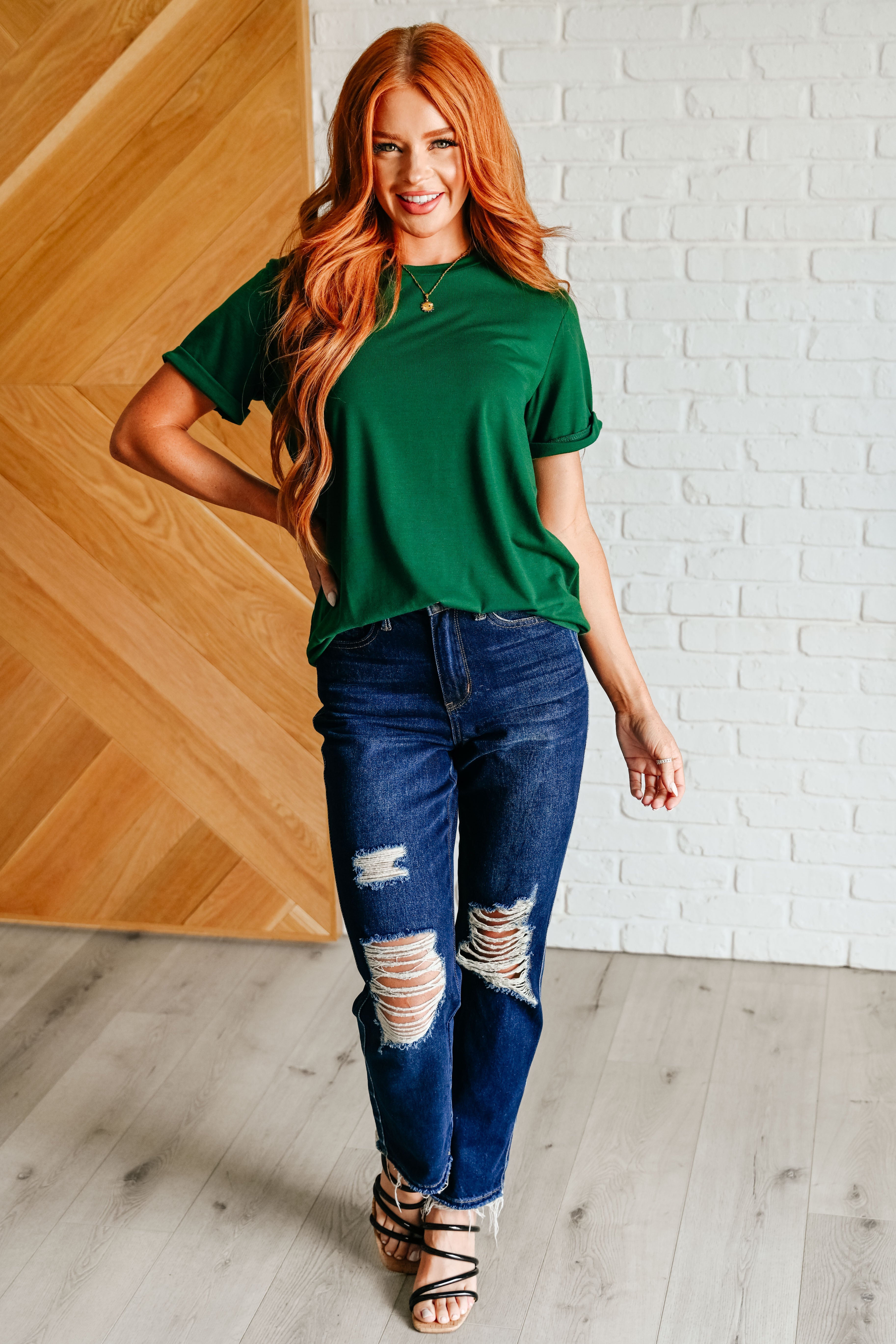 Uptown Crew T-Shirt in Green