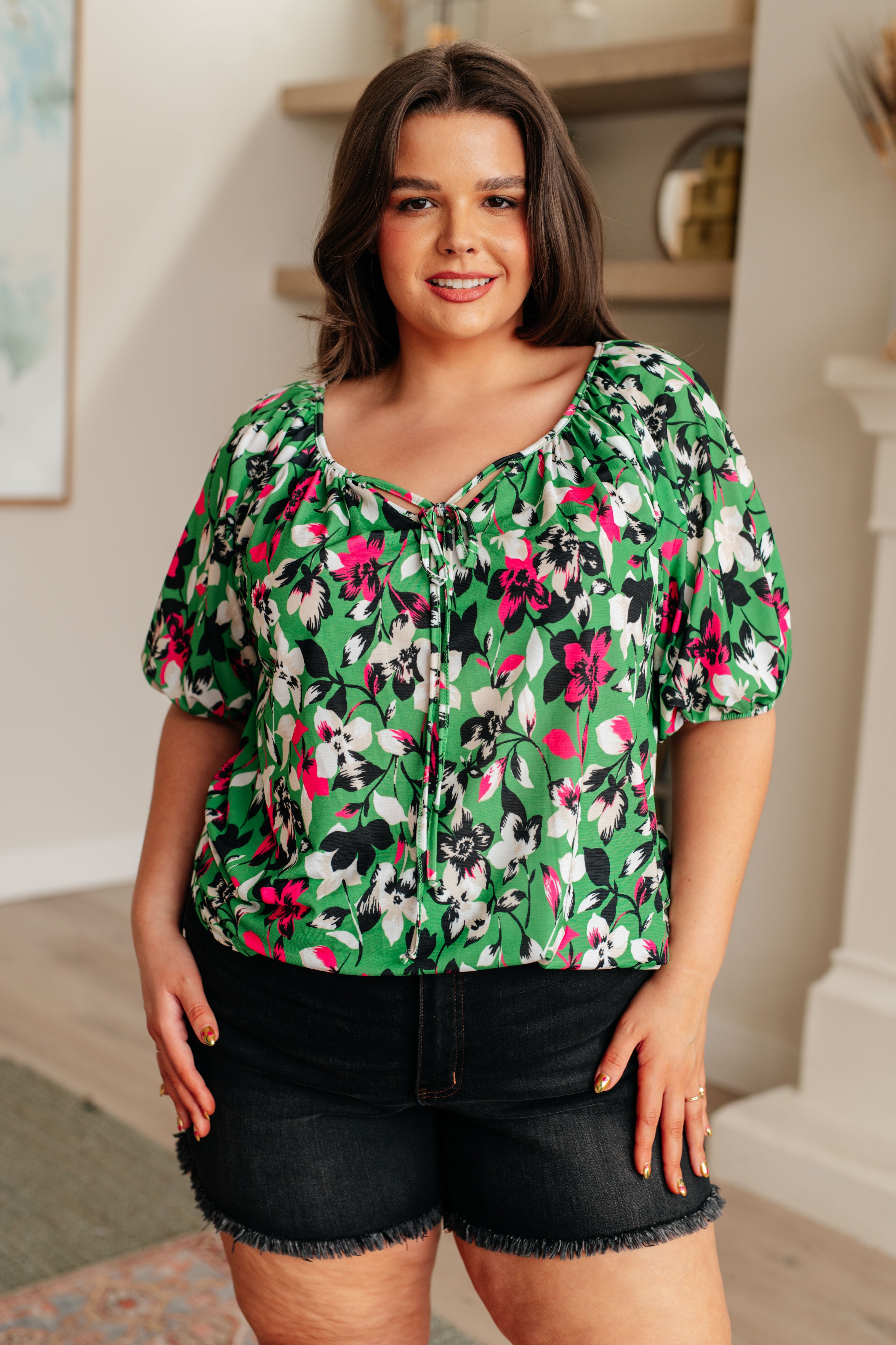 Wild and Bright Floral Top Tops Ave Shops   