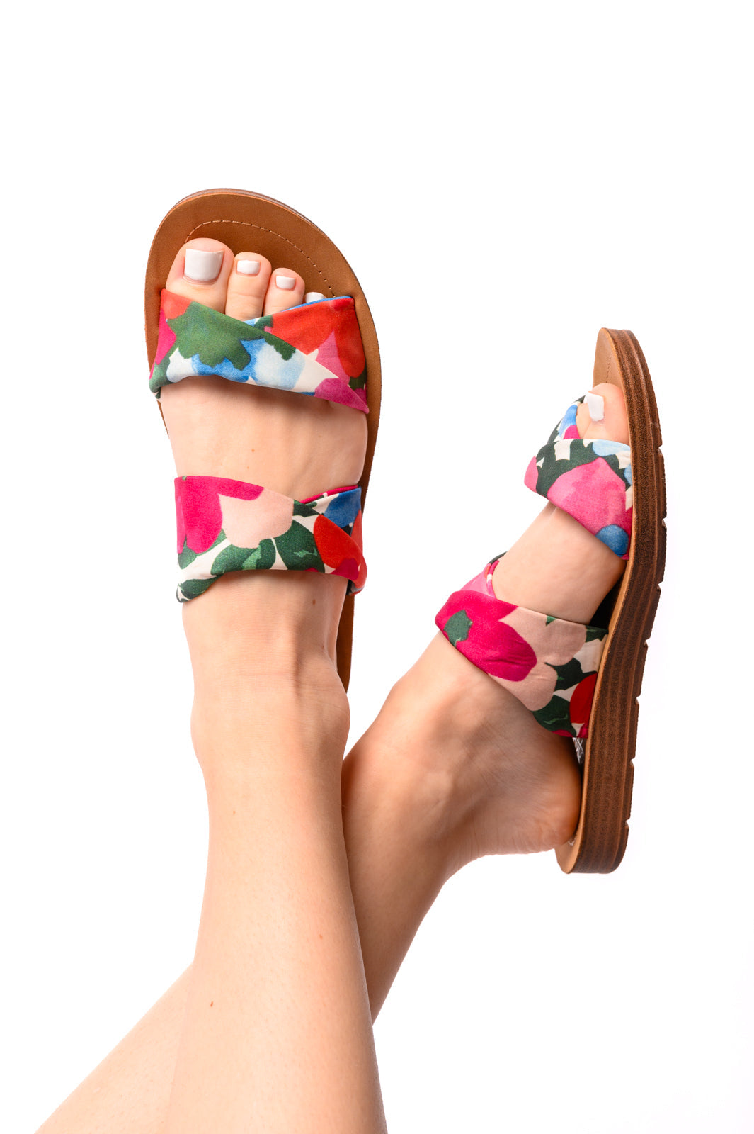 With a Twist Sandal in Flowers Womens Ave Shops   