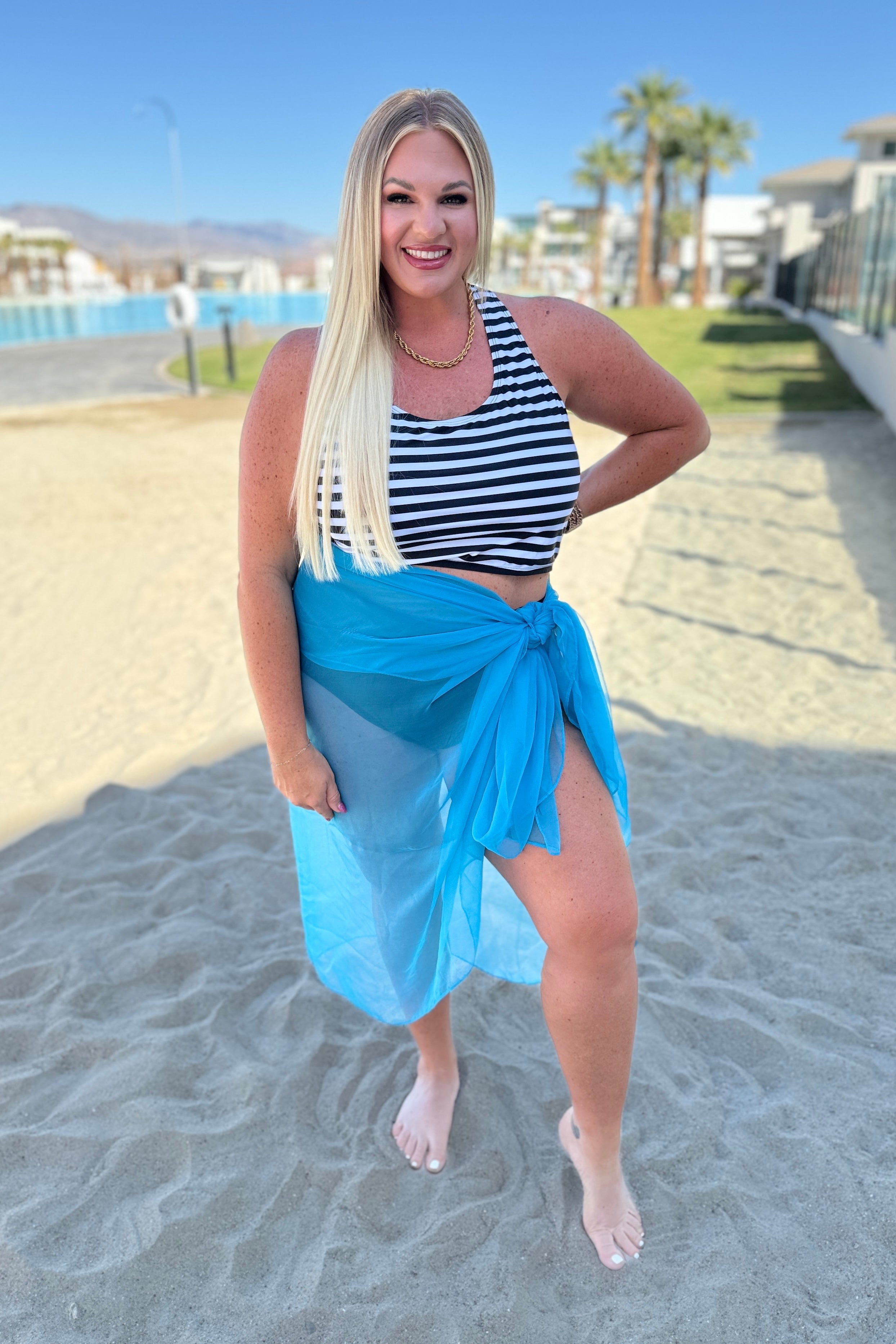 Wrapped In Summer Versatile Swim Cover in Teal Swimwear Ave Shops   