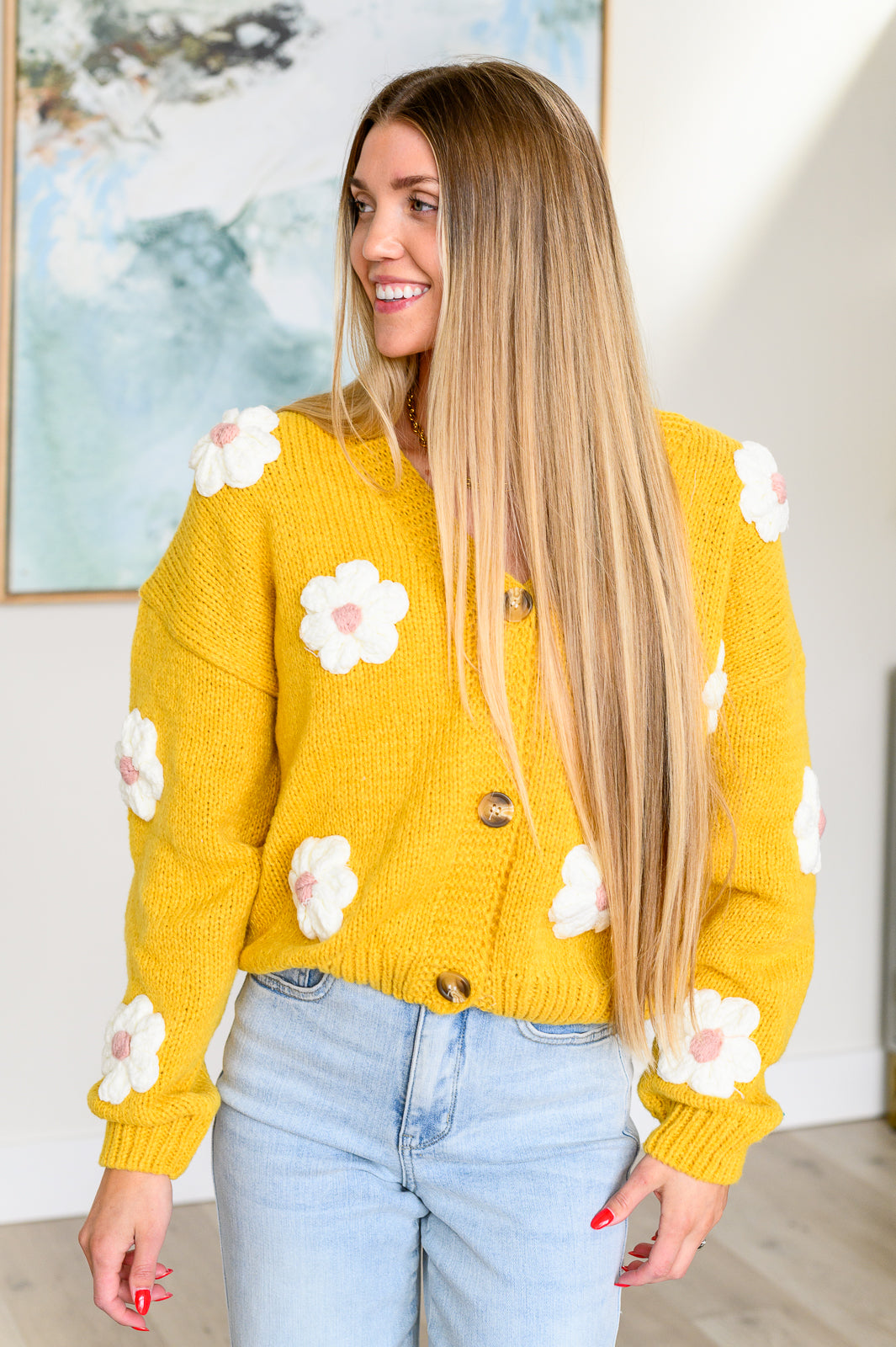 You're Enough Floral Cardigan Womens Ave Shops   