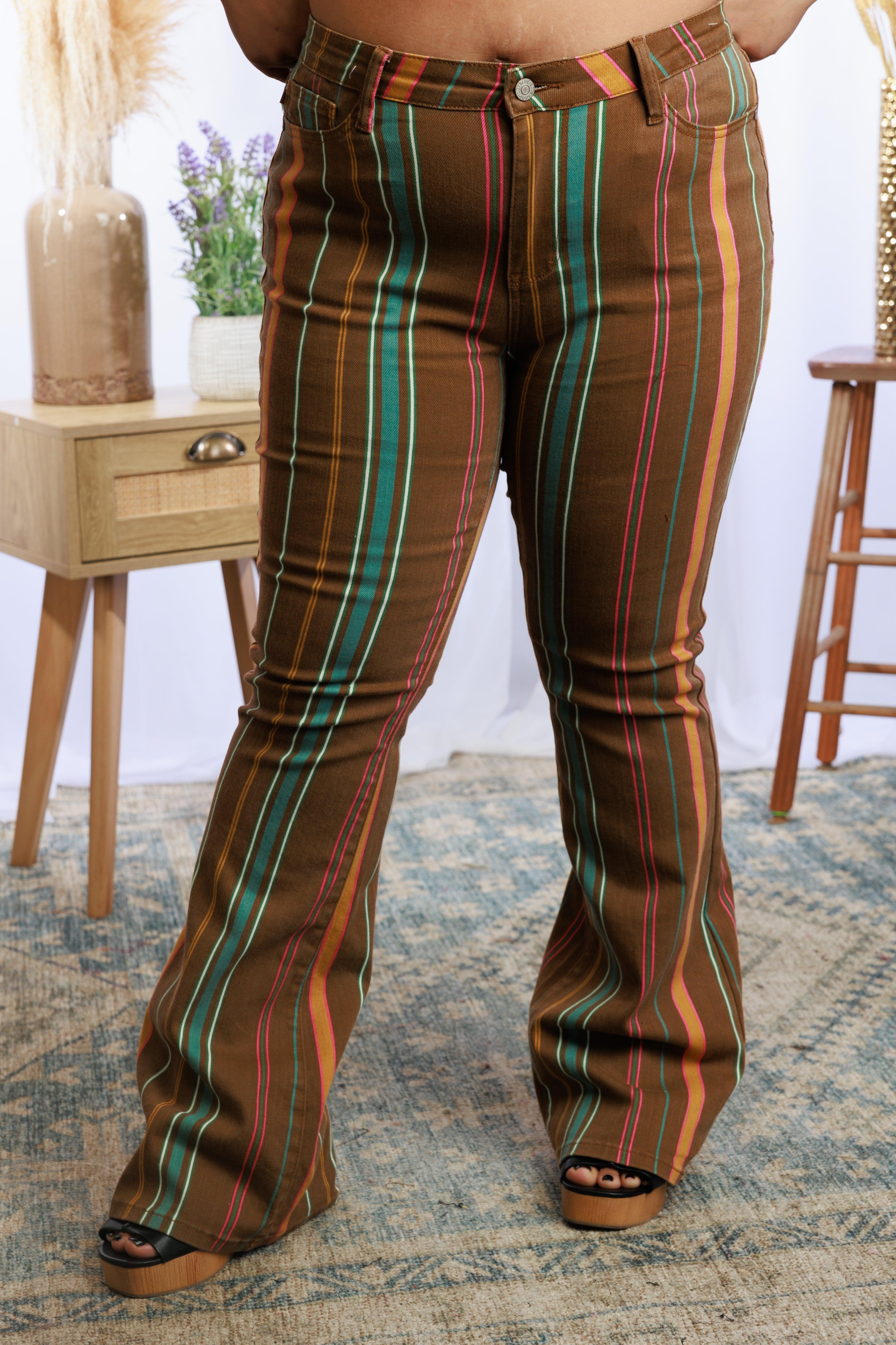 Astrid Judy Blue Striped Flares Giftmas Boutique Simplified   