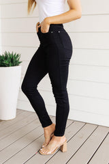 Audrey High Rise Control Top Classic Skinny Jeans in Black - Judy Blue Womens Ave Shops   