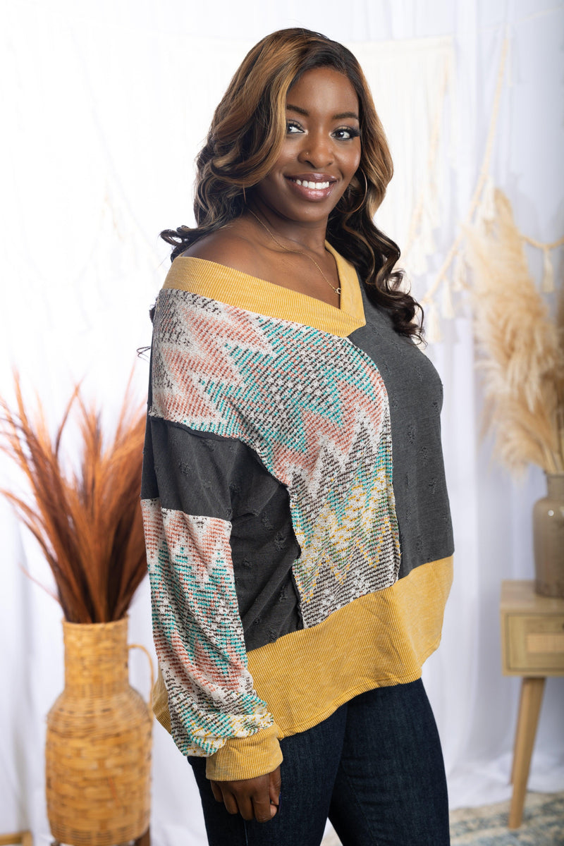 Chevron Bliss Pullover BFCM Boutique Simplified   