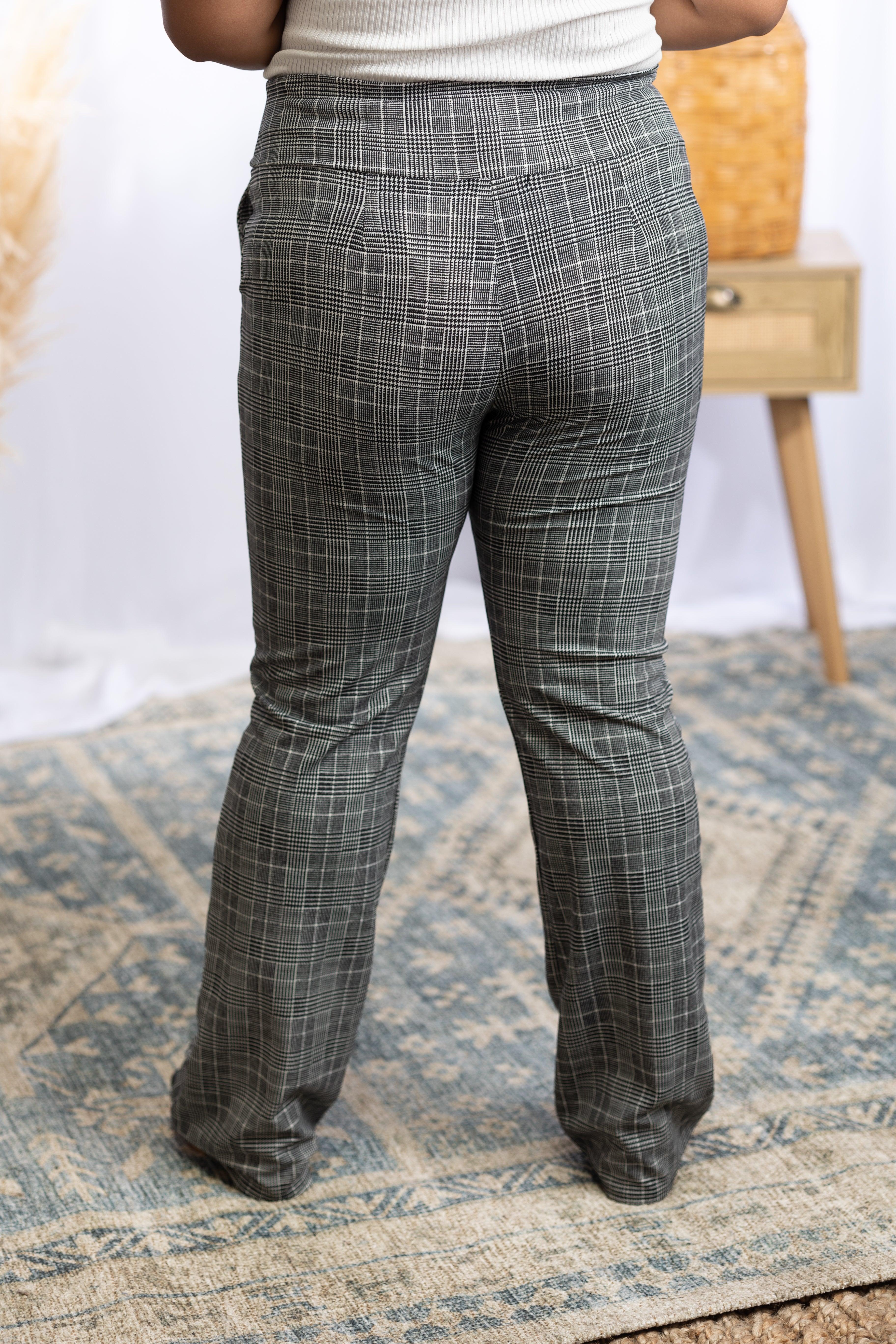 Headed Uptown - Plaid Flare Pants Giftmas Boutique Simplified   
