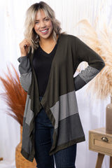 Linear Escape - Olive Cardigan Giftmas Boutique Simplified   