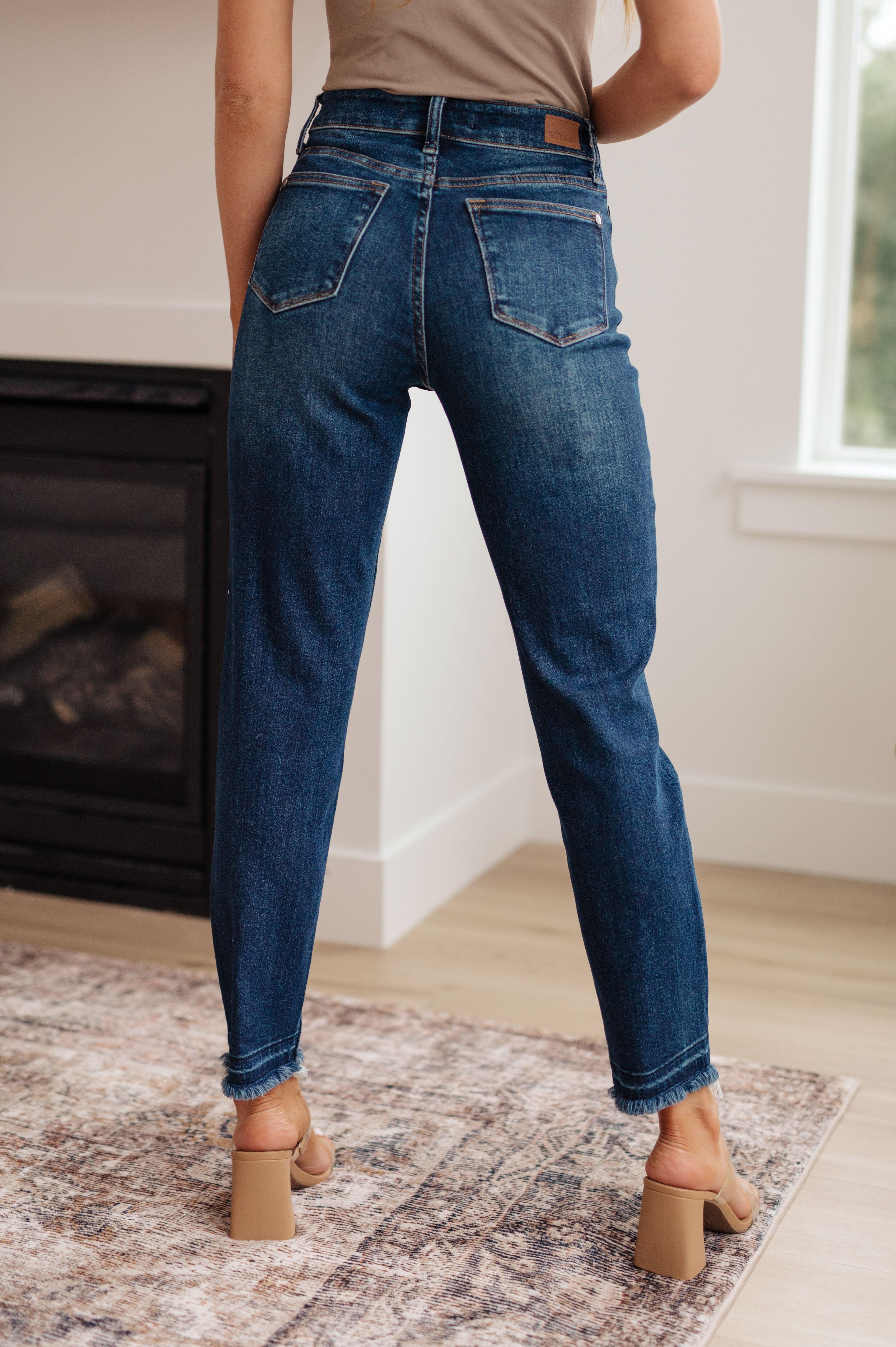 Phillipa High Rise Release Hem Slim Jeans - Judy Blue Womens Ave Shops   