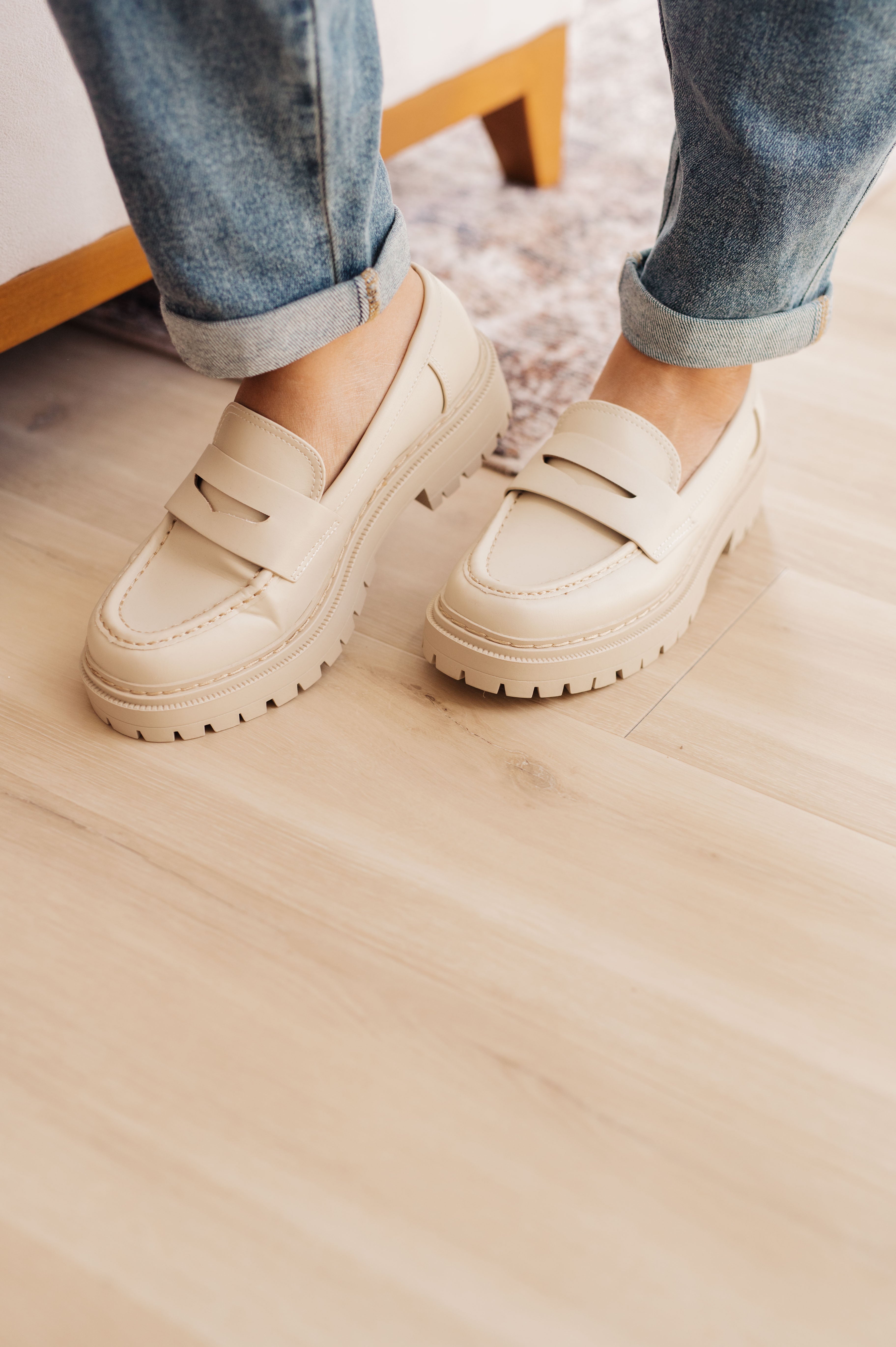 Penny For Your Thoughts Loafers in Bone Womens Ave Shops   