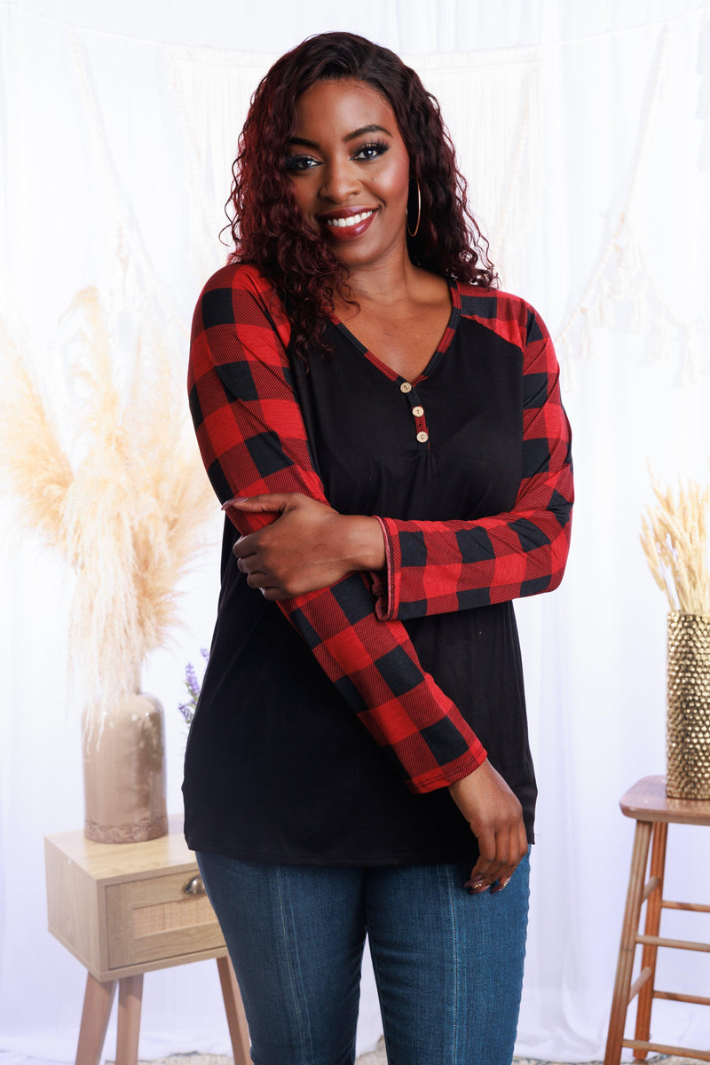 The Plaid Staple Long Sleeve Giftmas Boutique Simplified   