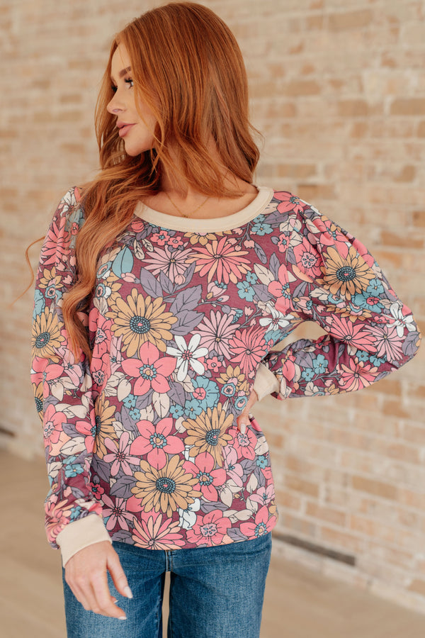 A Florists Dream Long Sleeve Pullover Tops Ave Shops   