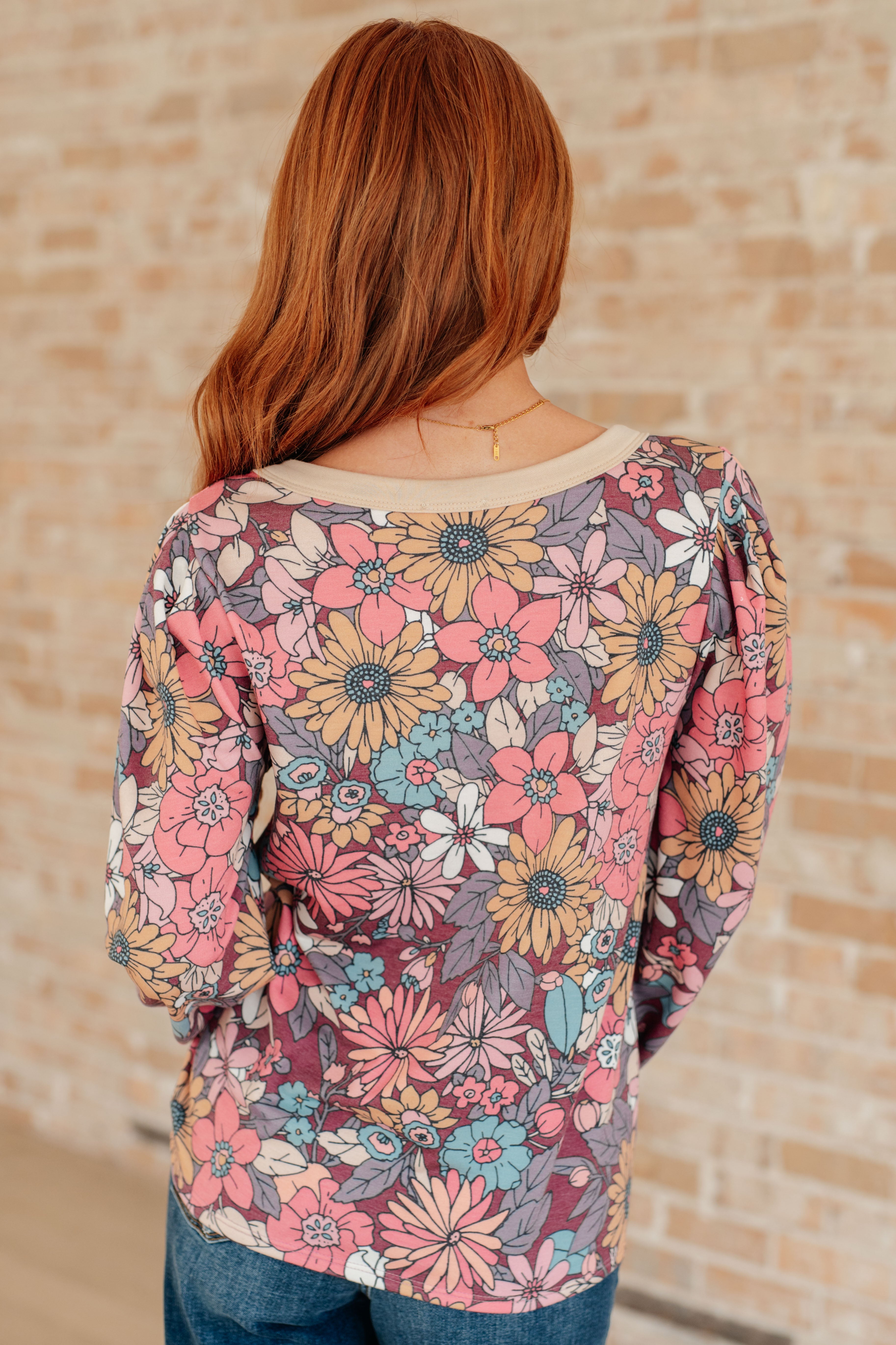 A Florists Dream Long Sleeve Pullover Tops Ave Shops   