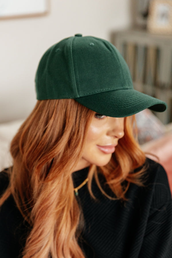 Basic Babe Ball Cap in Green Accessories Ave Shops   