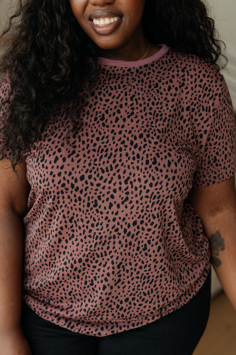 Cheetah Girl Short Sleeve Top Womens Ave Shops   