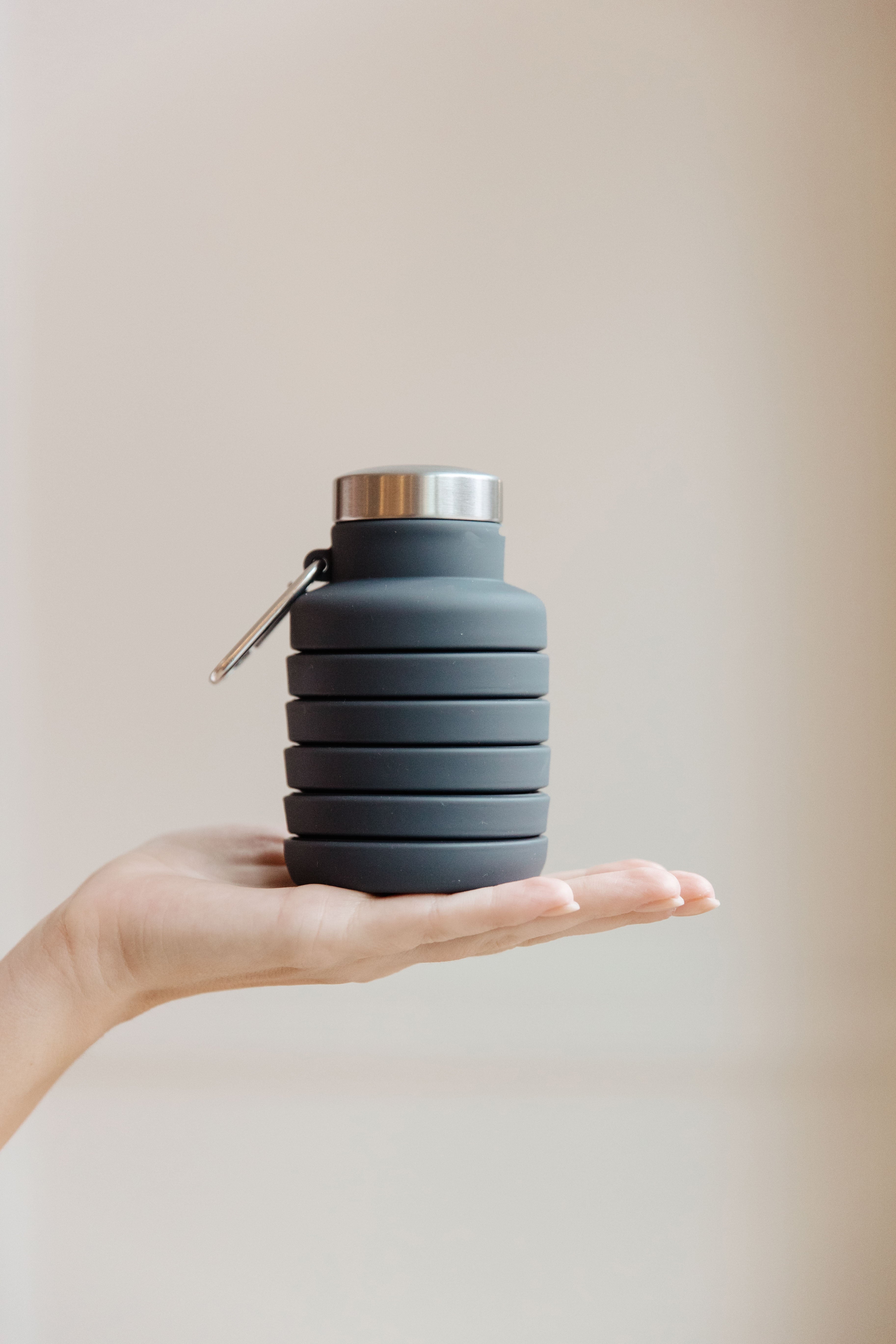 Eco-Friendly, BPA Free Collapsing Silicon Water Bottle in Black Womens Ave Shops   