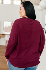 Drive Downtown Dolman Sleeve Top in Wine Womens Ave Shops   