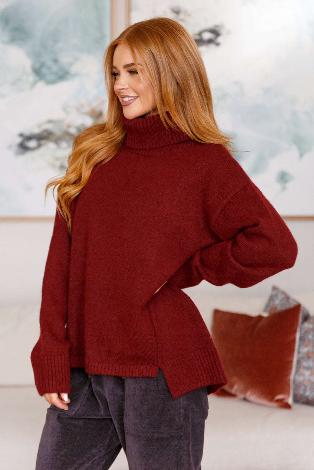 Envelop Me Turtleneck Sweater Womens Ave Shops   