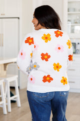 Falling Flowers Floral Sweater Tops Ave Shops   