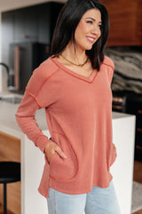 First and Foremost Rib Knit Top Womens Ave Shops   