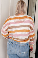 First in Line Striped Sweater Womens Ave Shops   