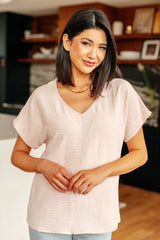 Frequently Asked Questions V-Neck Top in Blush Womens Ave Shops   