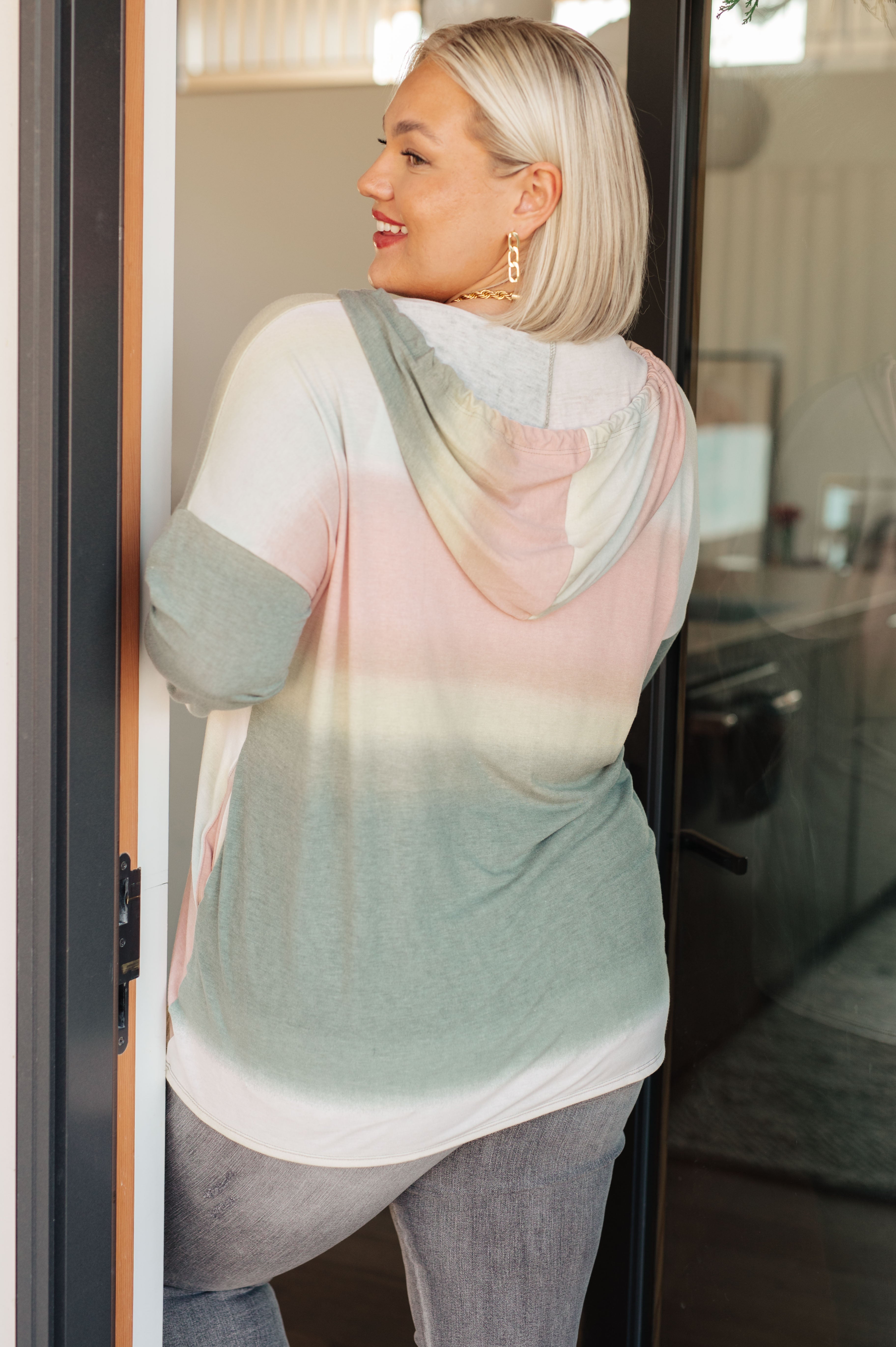 Hazy Horizon Ombre Hoodie Womens Ave Shops   