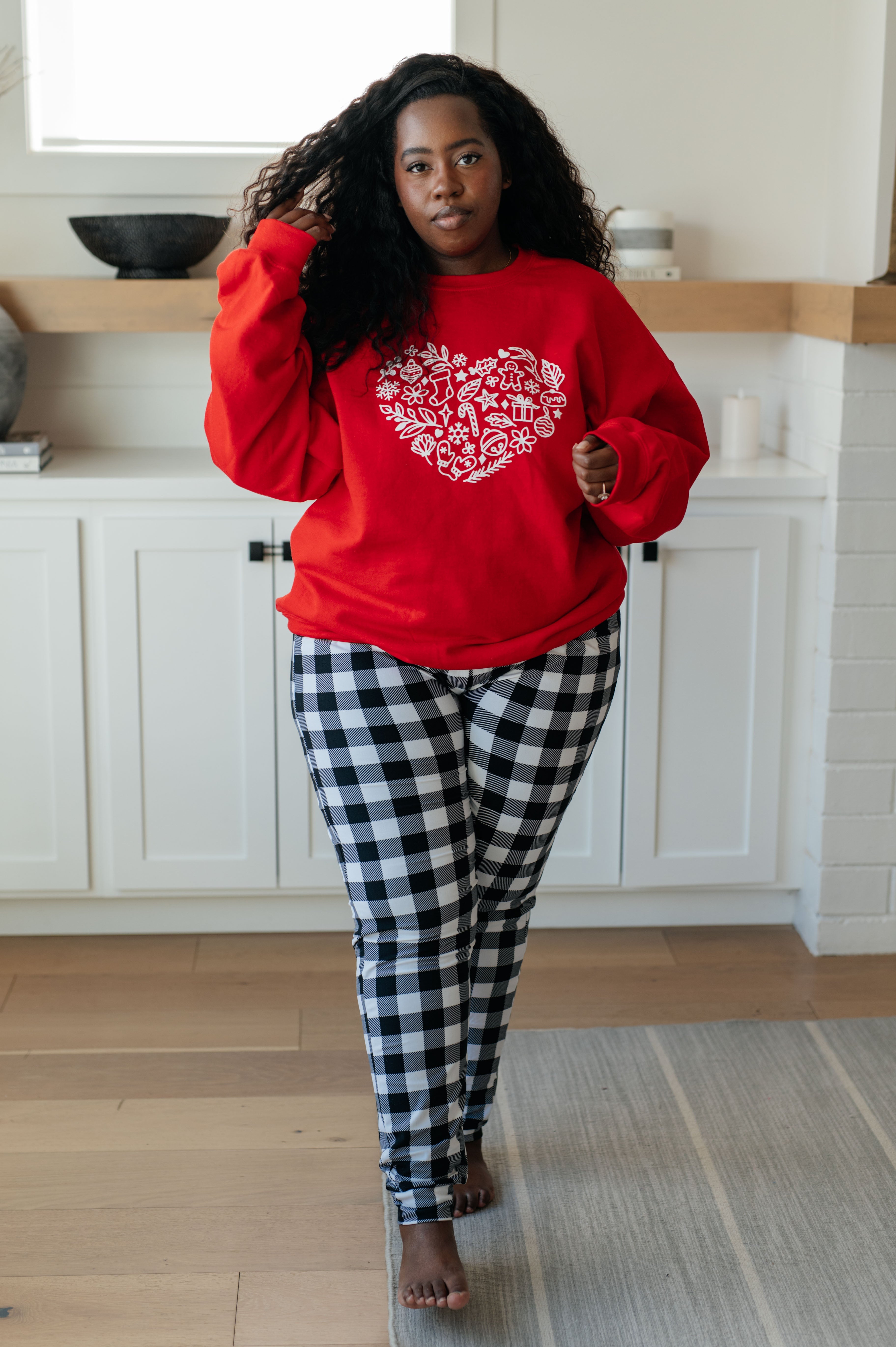 Holiday Heart Sweatshirt Womens Ave Shops   