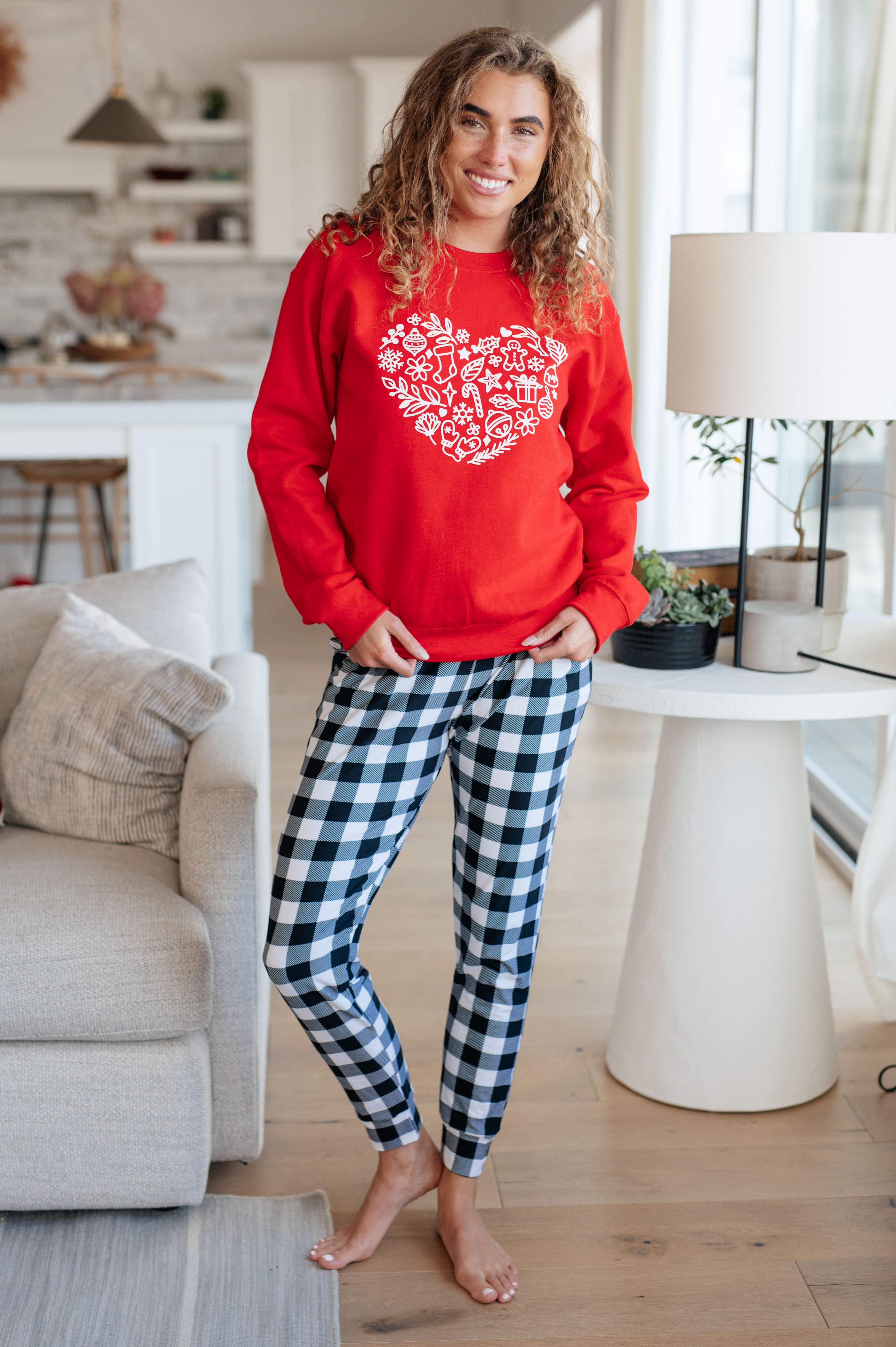 Holiday Heart Sweatshirt Womens Ave Shops   