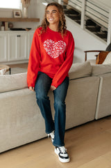 Holiday Heart Sweatshirt Womens Ave Shops   