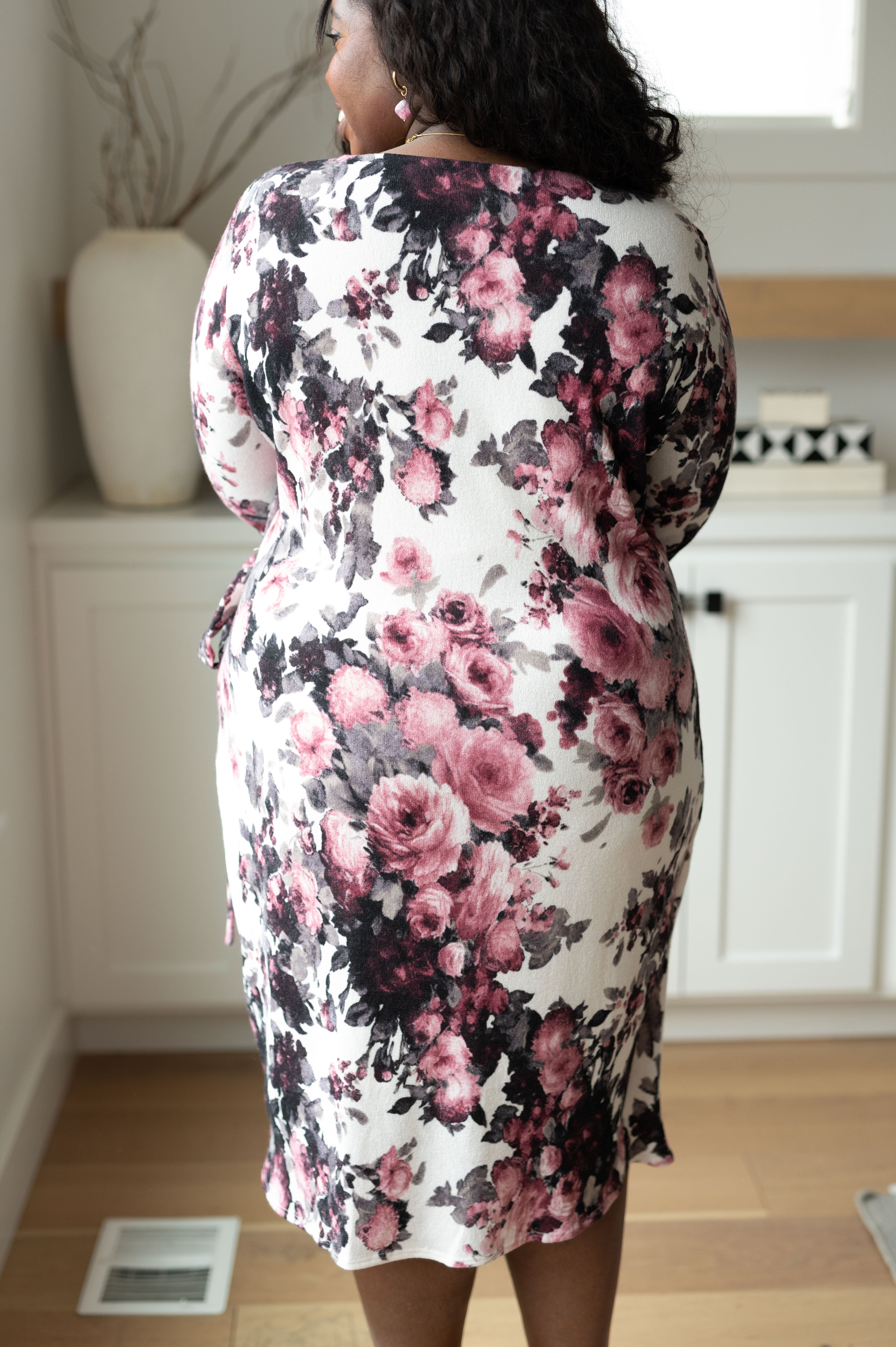 Honey Do I Ever Faux Wrap Dress in White Floral Womens Ave Shops   