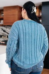 In the Right Direction Cable Knit Sweater Womens Ave Shops   