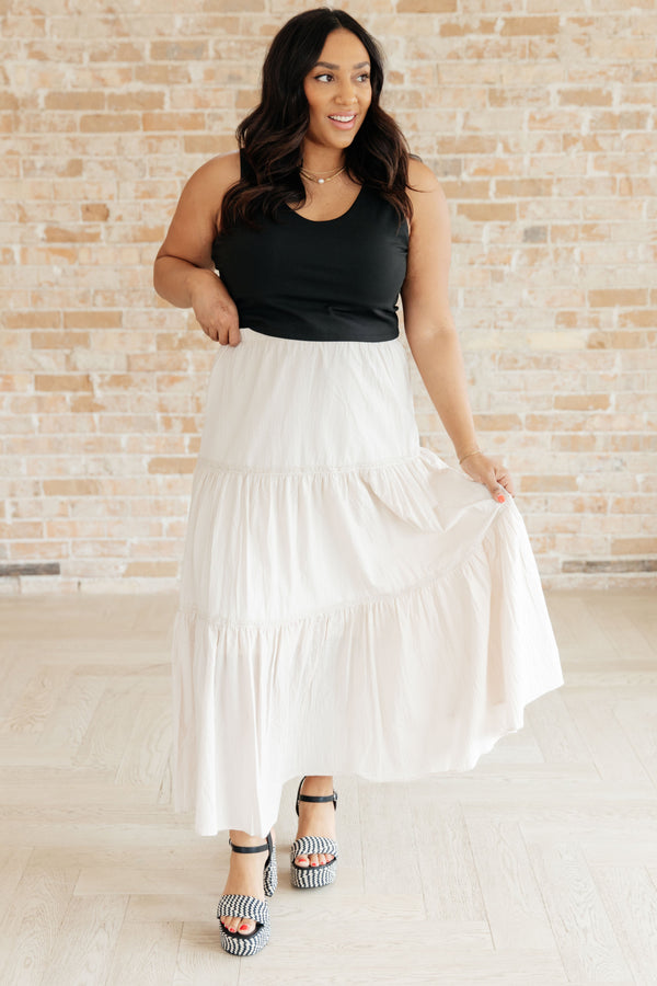 Let It Begin Tiered Maxi Skirt Womens Ave Shops   