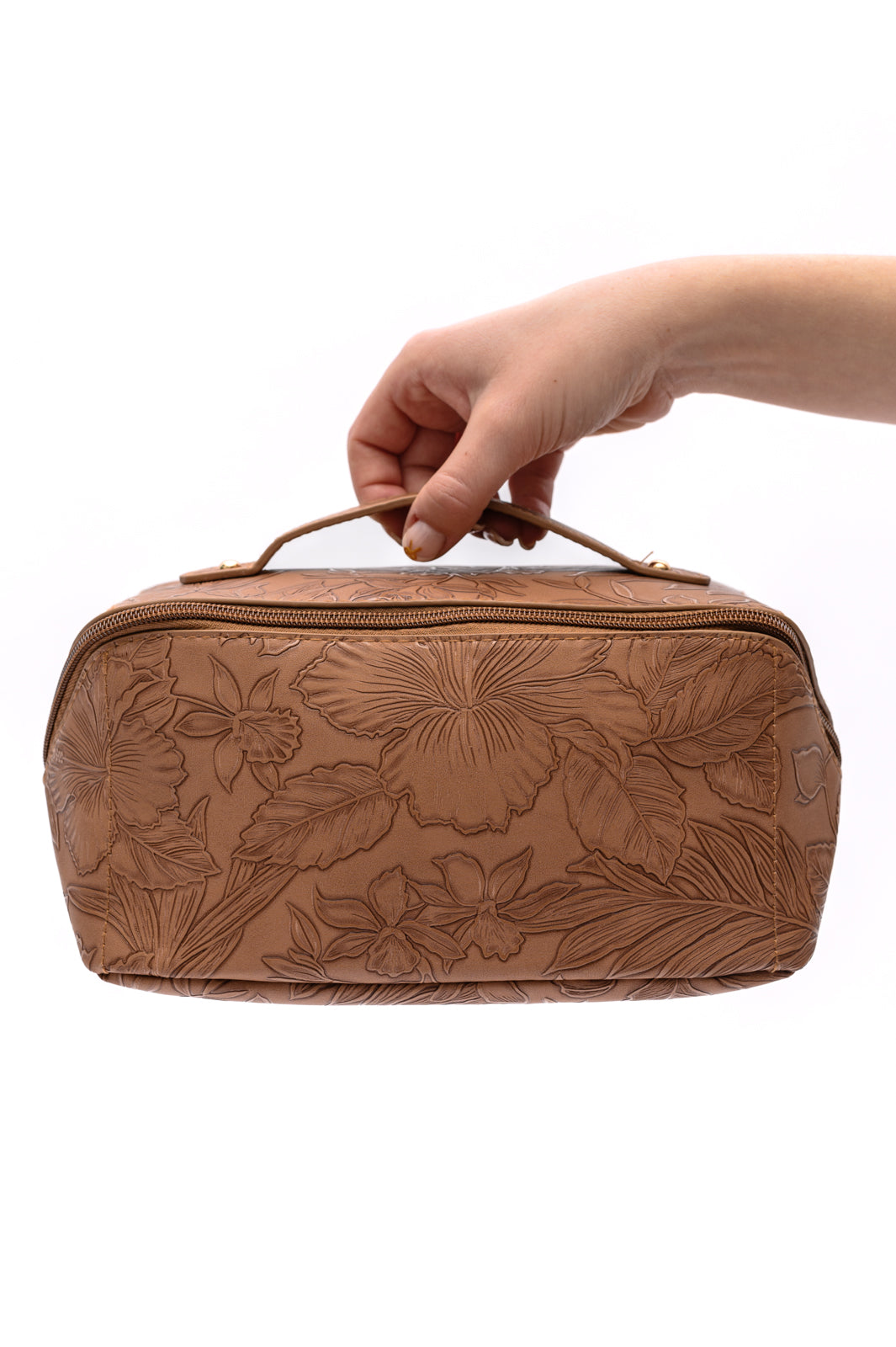 Life In Luxury Large Capacity Cosmetic Bag in Tan Womens Ave Shops   