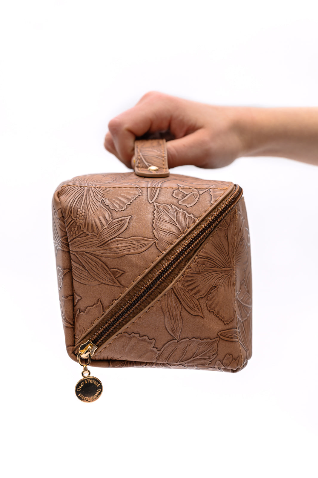 Life In Luxury Large Capacity Cosmetic Bag in Tan Womens Ave Shops   