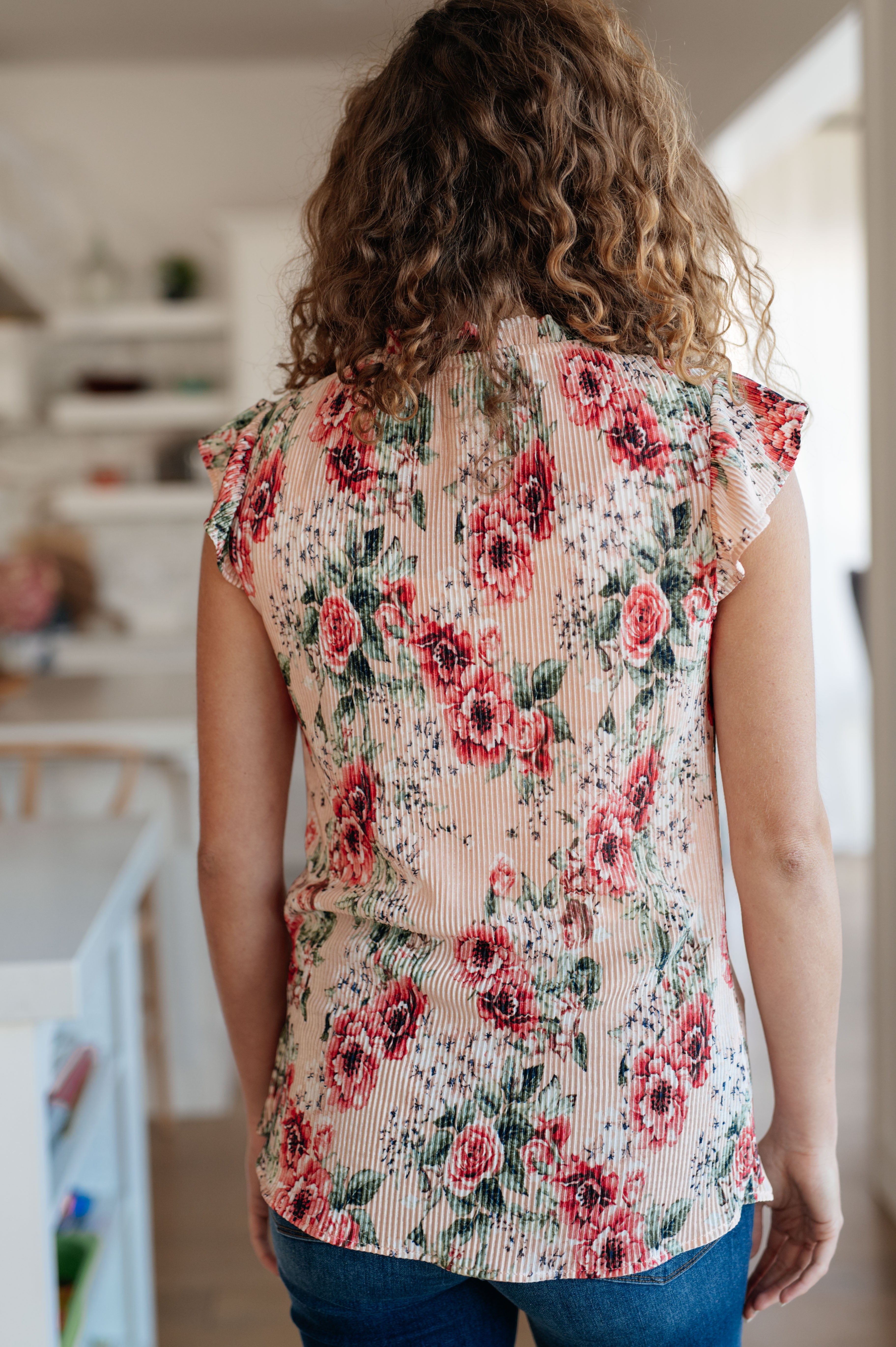 Making Me Blush Floral Top Womens Ave Shops   