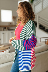 Marquee Lights Striped Cardigan Womens Ave Shops   