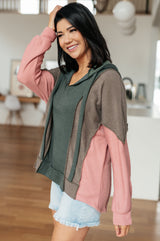 Message Me Back Color Block Hoodie Womens Ave Shops   