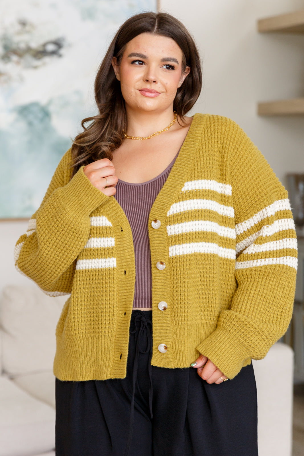 On Top of the World Striped Cardigan Womens Ave Shops   