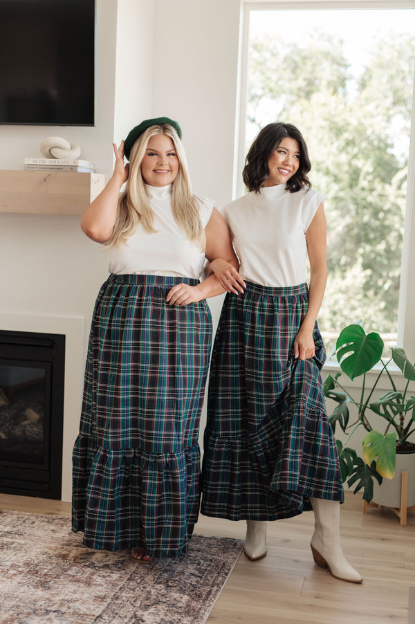 Plaid Perfection Maxi Skirt Womens Ave Shops   