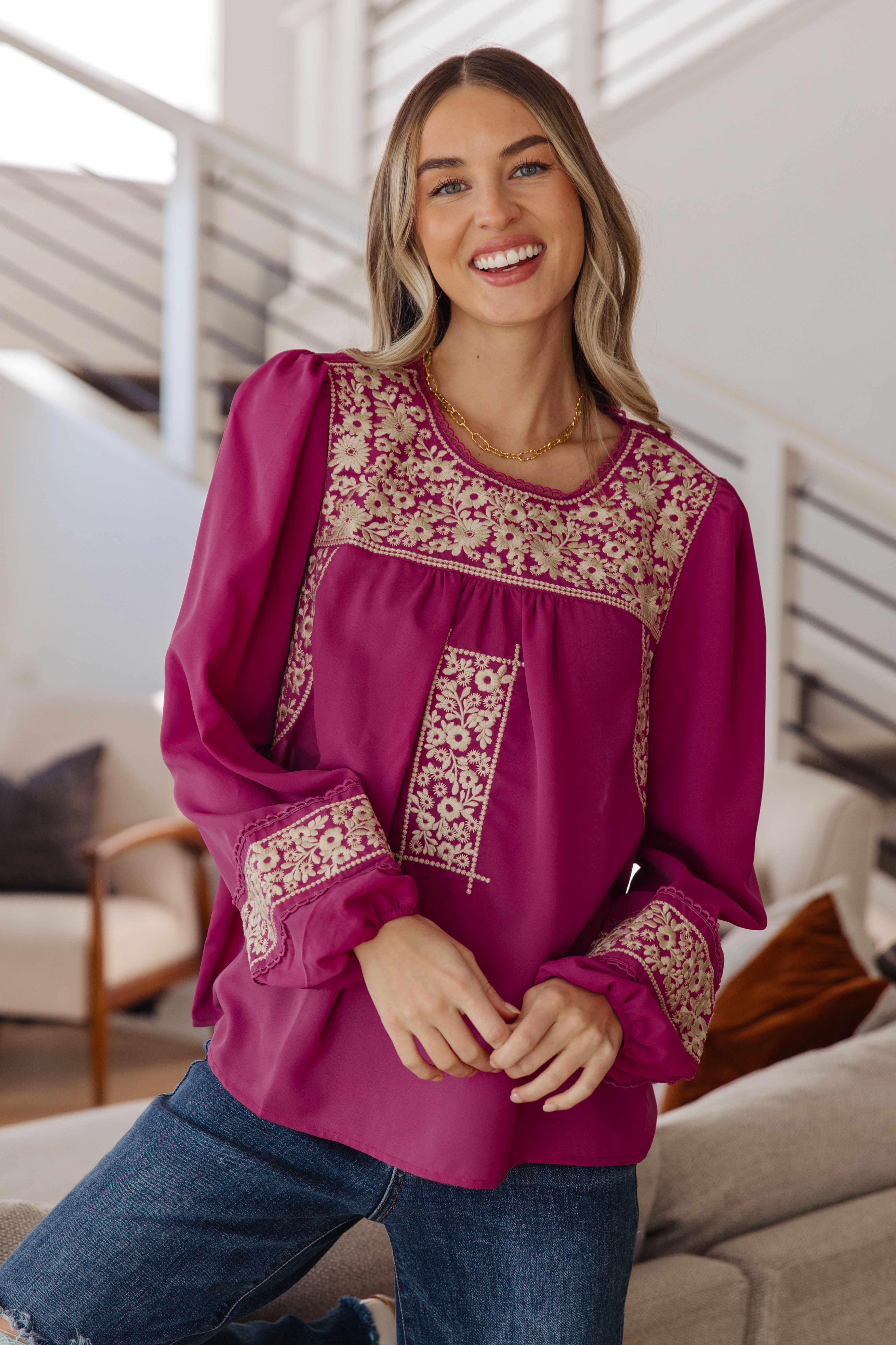 Rodeo Queen Embroidered Blouse Womens Ave Shops   