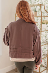 She's Got Game Cropped Jacket in Brown Womens Ave Shops   