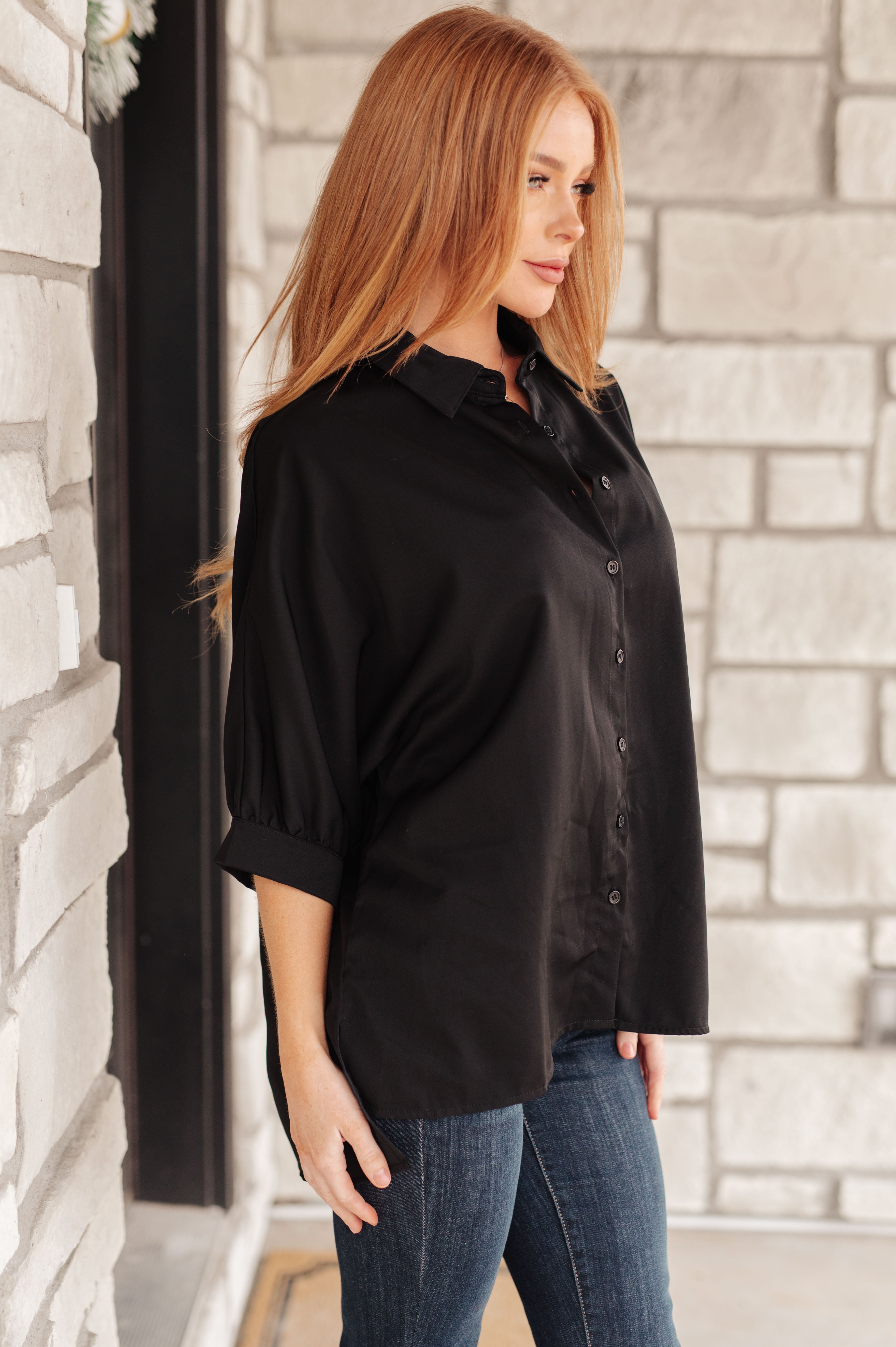 Turned Out Perfect Oversized Button Down Shirt Womens Ave Shops   