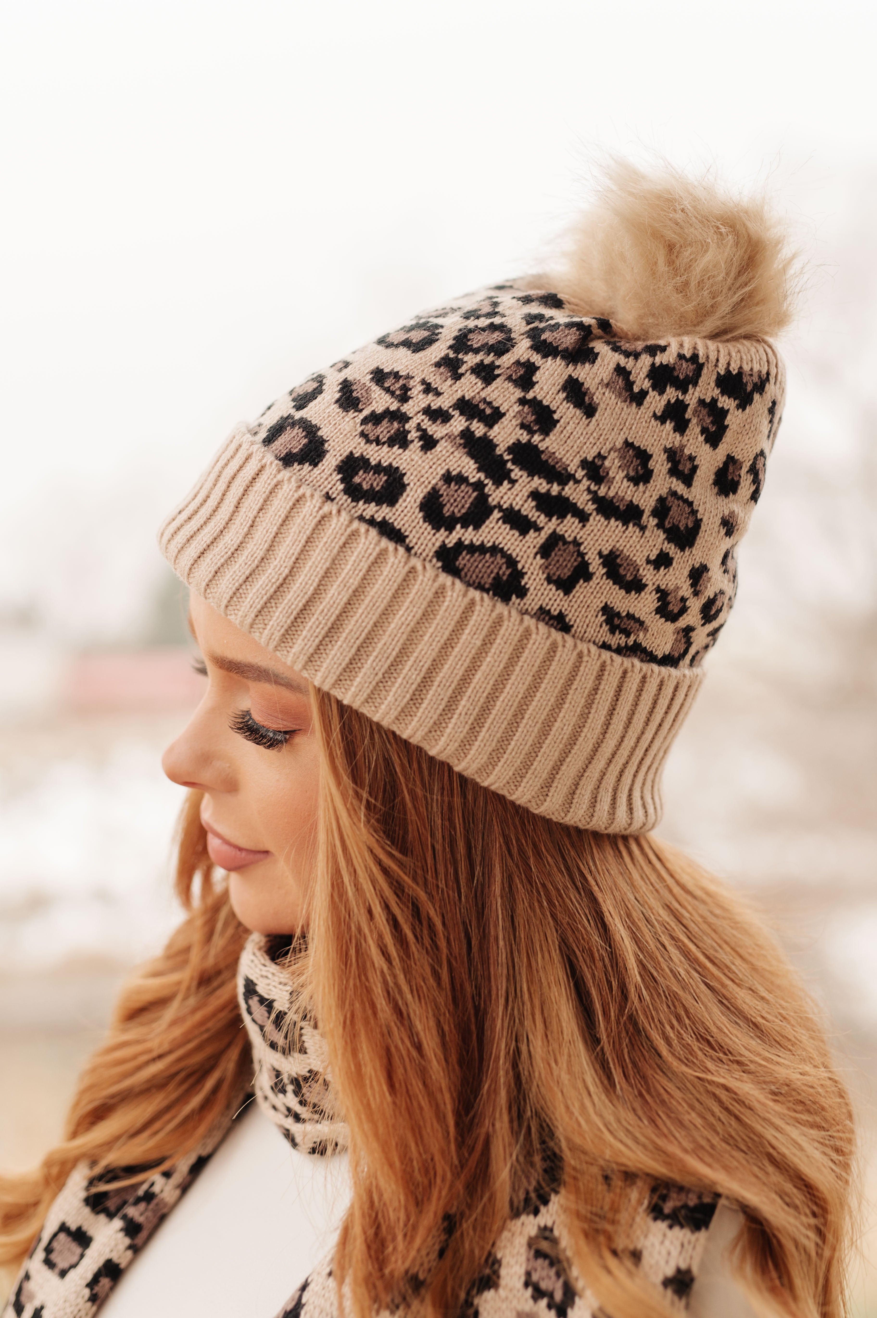 Warm in Spots Animal Print Winter Set Womens Ave Shops   