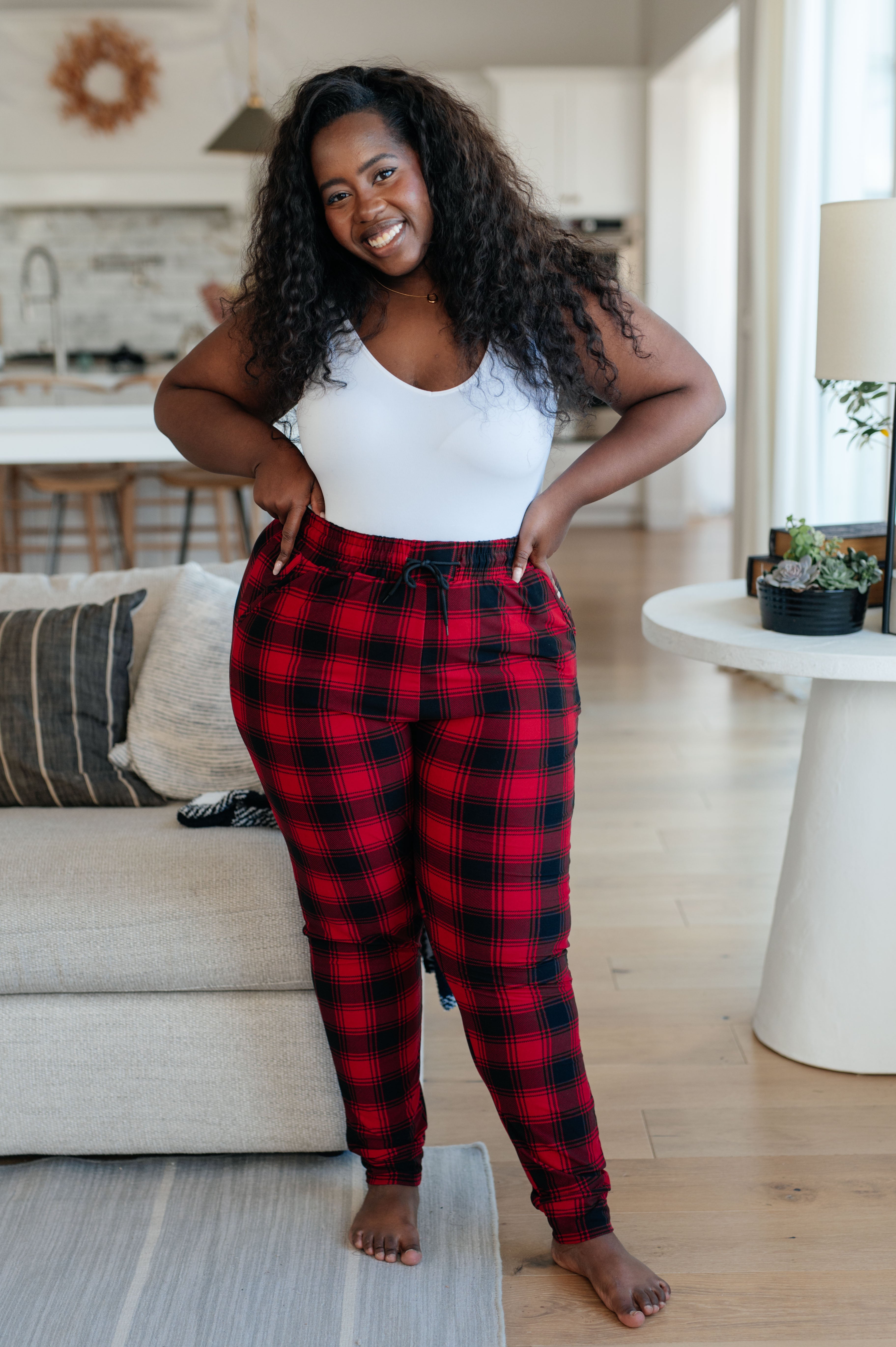 Your New Favorite Joggers in Red Plaid Womens Ave Shops   