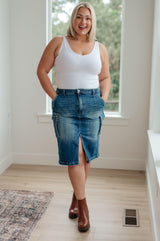 Always Be There Cargo Denim Skirt Womens Ave Shops   