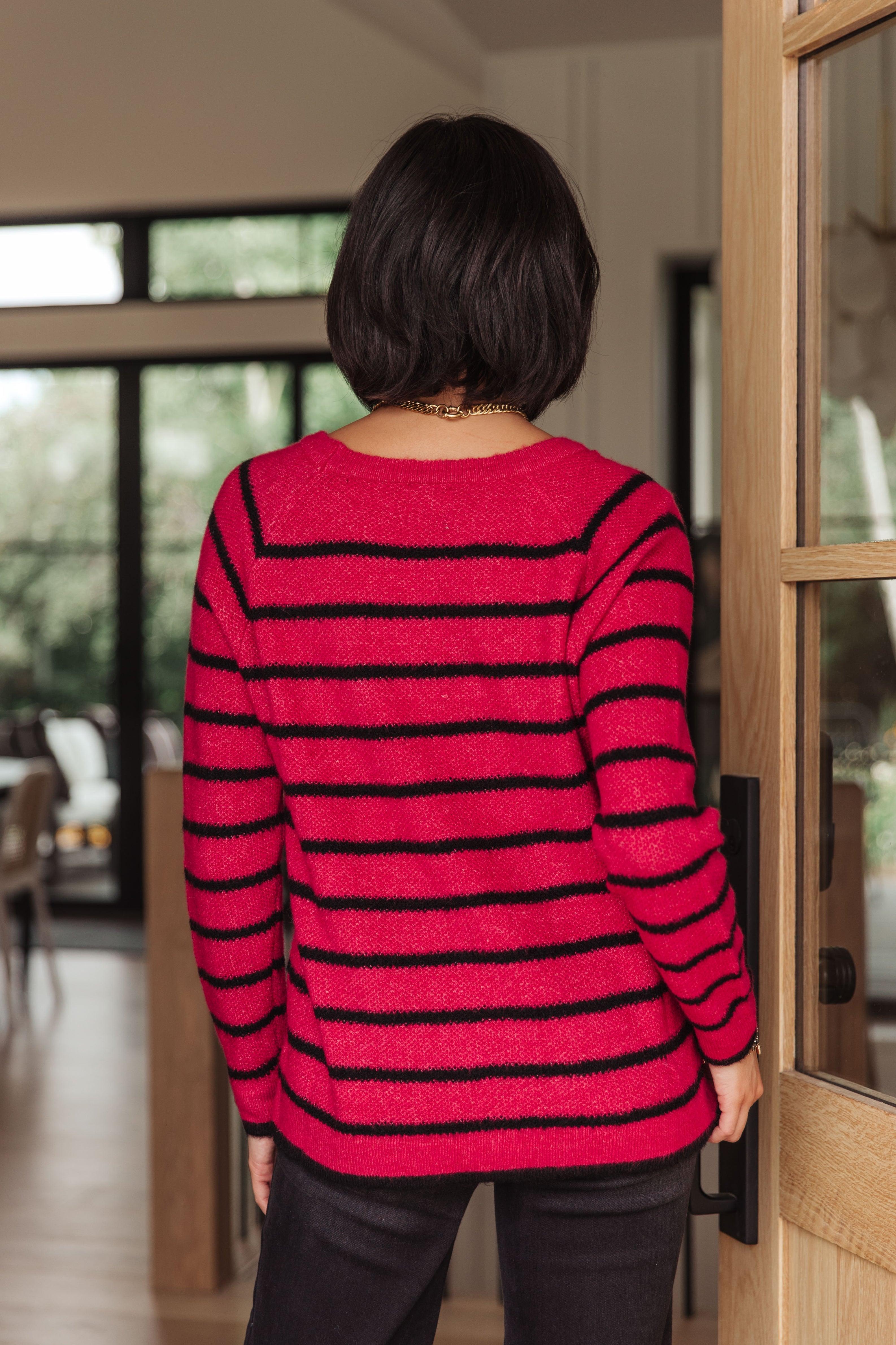 Are We There Yet? Striped Sweater Womens Ave Shops   