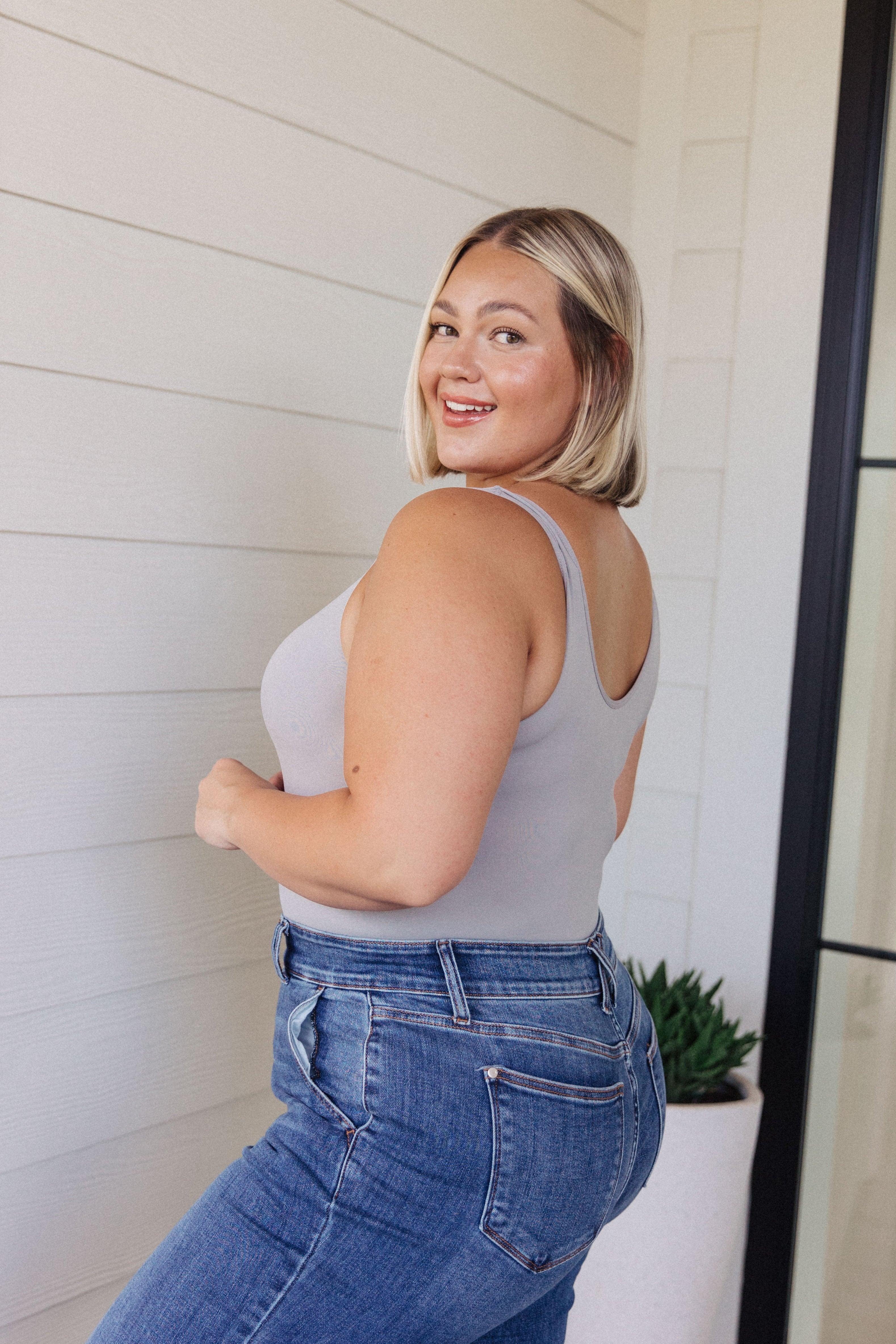 Basics Bodysuit in Grey Womens Ave Shops   